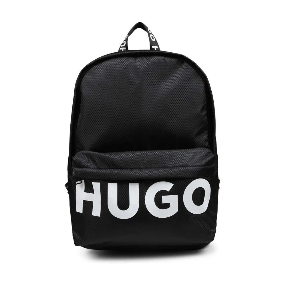 Hugo Boss Svart ryggsäck med främre logotyp Black, Unisex