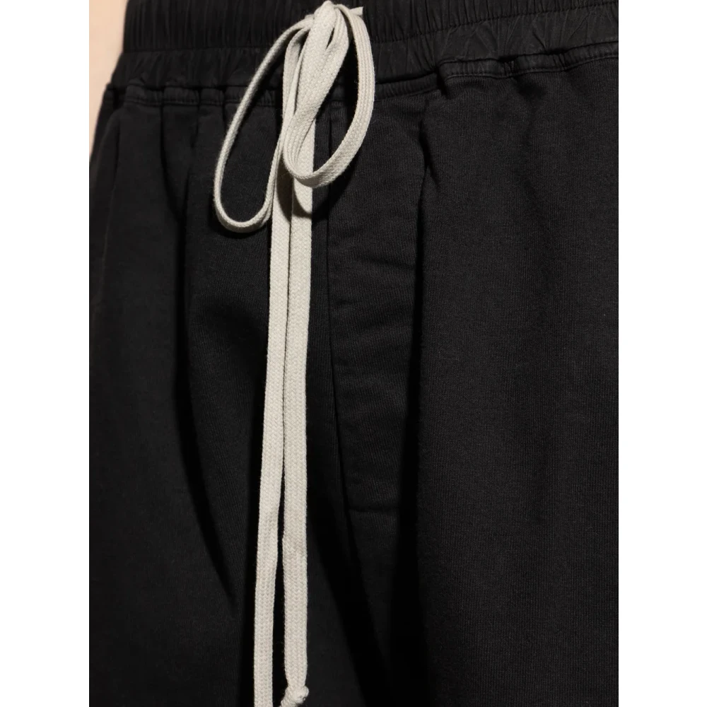 Rick Owens Zwarte Trekkoord Pods Broek Black Heren