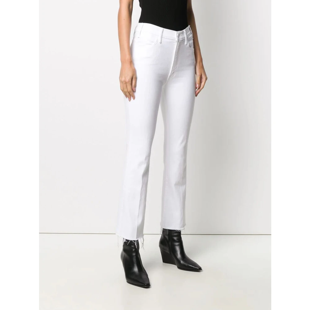 Mother FOT `The Hustler Ankle Fray` Bootcut Jeans White Dames