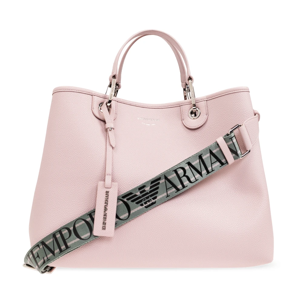 Emporio Armani Medium Shopper Tas met Hertenprint Pink Dames