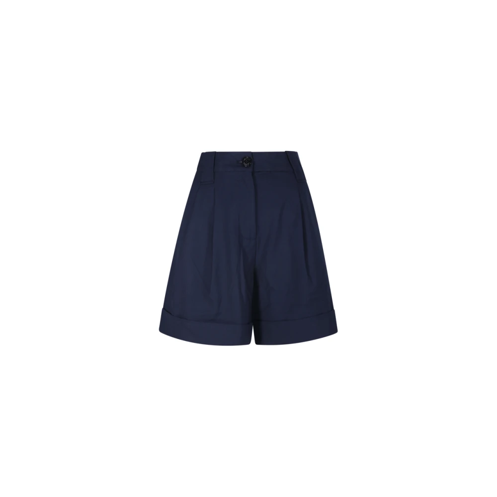 Ganni Sky Captain Light Solid Shorts Blue, Dam