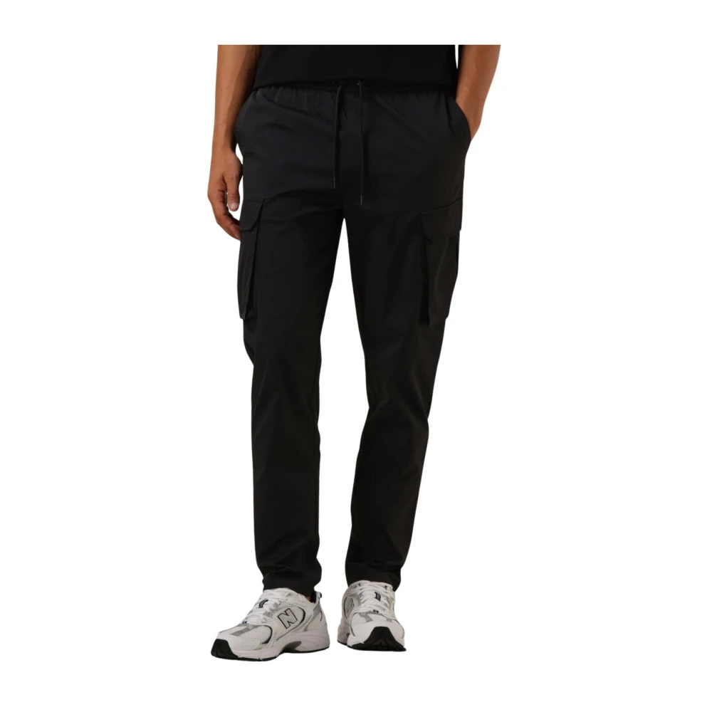 Pure Path Zwarte Cargo Broek Regular Fit Black Heren