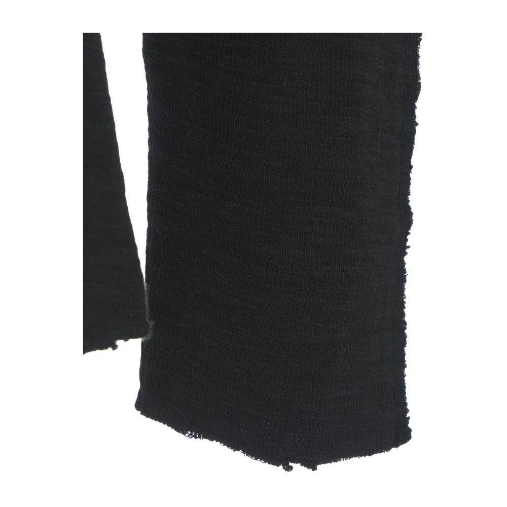 Thom Krom Zwarte Gebreide Trui met Unieke Naaddetails Black Heren