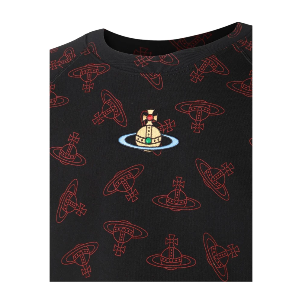 Vivienne Westwood Zwarte Sweaters met Orb Logo Print Black Heren