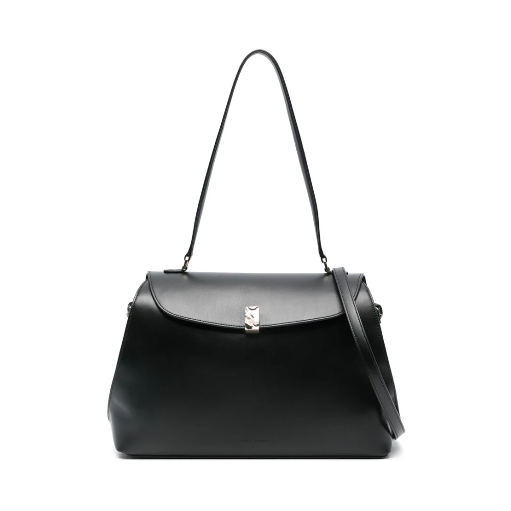 Loulou Studio Zwarte Foldover Top Handtas Black Dames