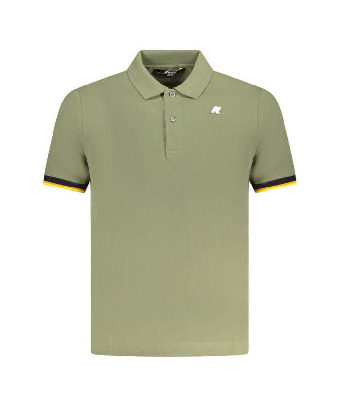 polo-en-coton-vert-avec-logo