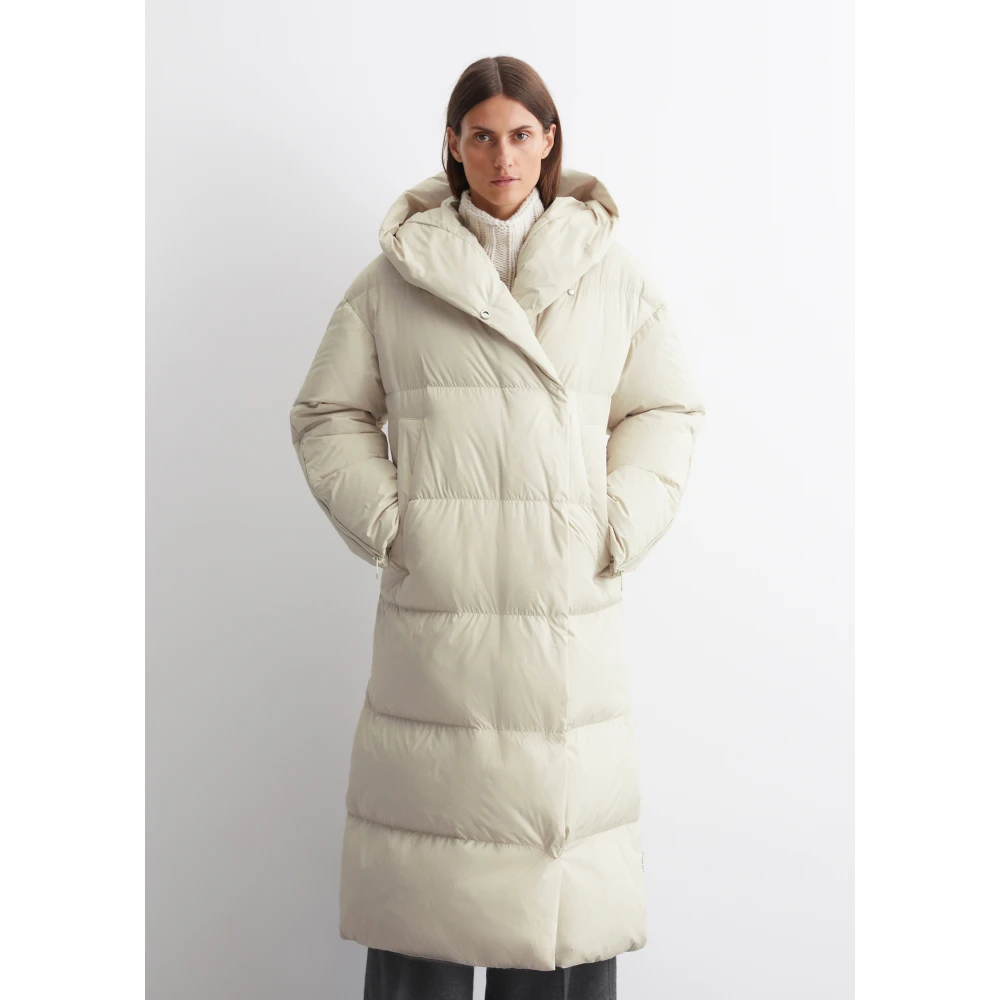 Marc O'Polo Relaxte gewatteerde jas met capuchon Beige Dames