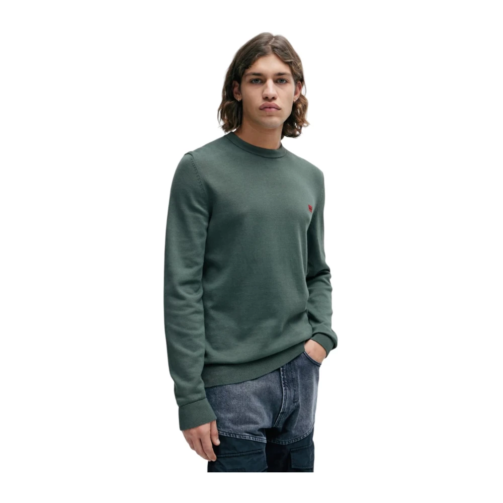 Hugo Boss 100% Katoenen Shirt Green Heren