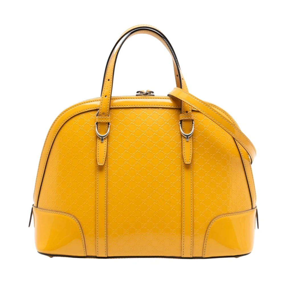 Gucci Vintage Women's Yellow Pre-Owned Top Handle Satchel Bag