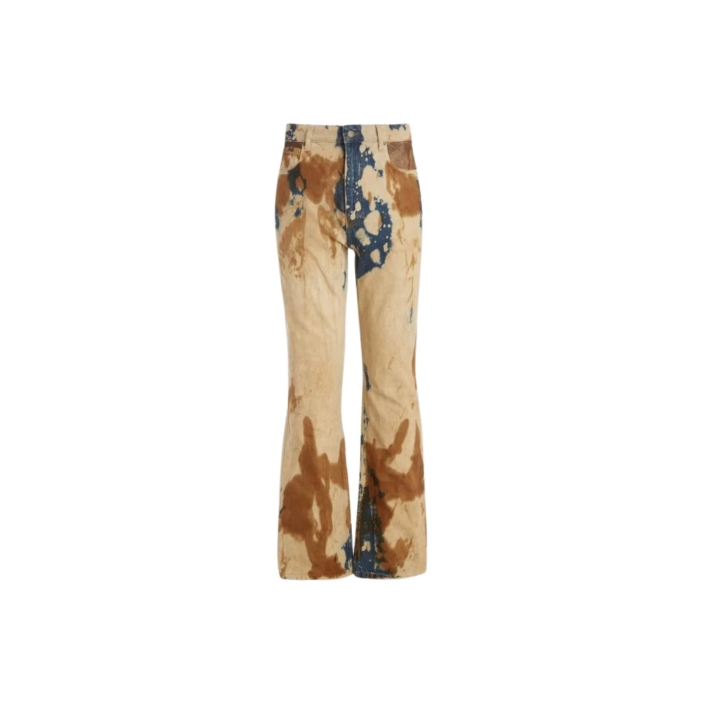 Guess Gebleekte Denim Flare Broek Multicolor Dames