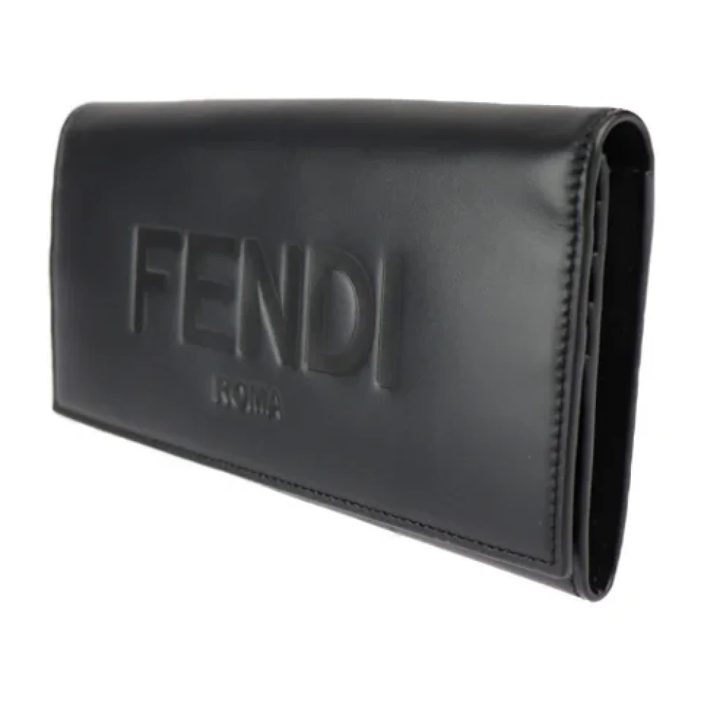Fendi Vintage Pre-owned Leather wallets Black Dames