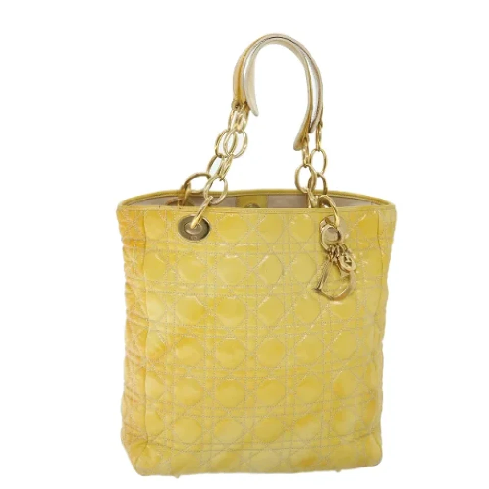 Dior Vintage Pre-owned Leather totes Yellow Dames