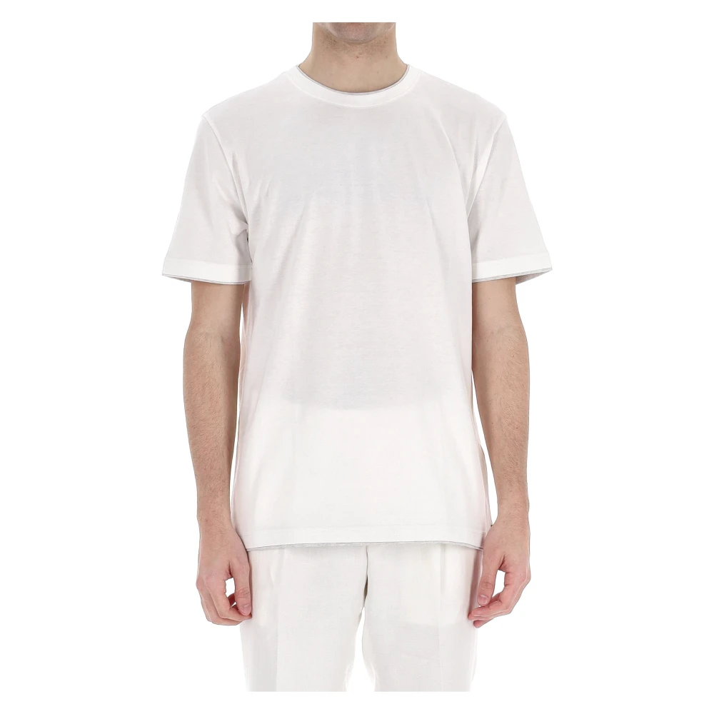 Eleventy Uomo Bianco Top, L, New,
