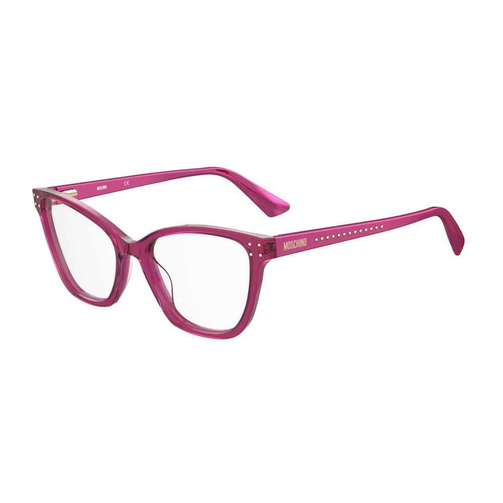 Moschino Women's Fuchsia Elegant Acetate Frame Glasses In
