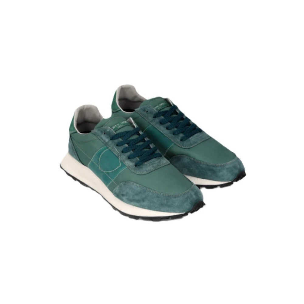 Philippe Model Lage Tour Sneakers in Suède Heren Schoenen Groen