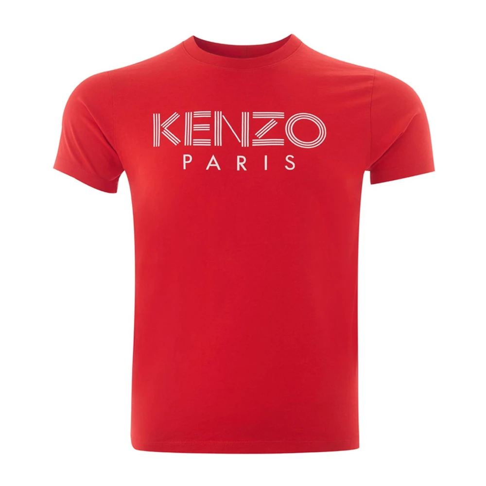 Kenzo Rode Katoenen T-Shirt met Iconisch Logo Red Heren