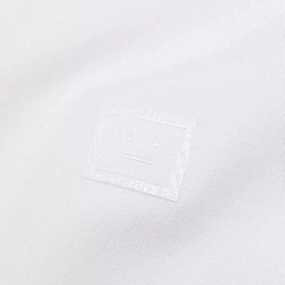 Acne Studios Face Logo T-shirt Korte Mouw Heren White Heren