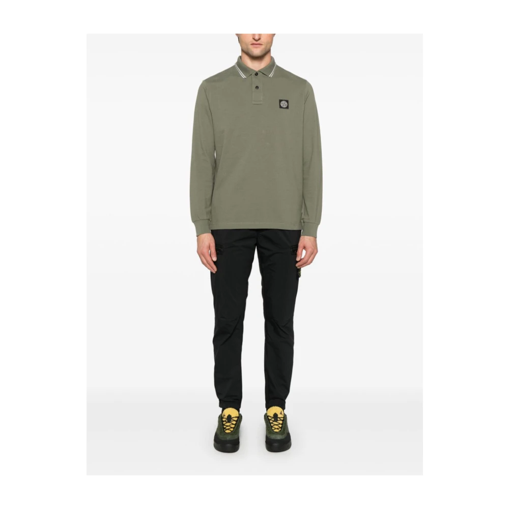 Stone Island Zwarte Nylon Cargo Broek Black Heren