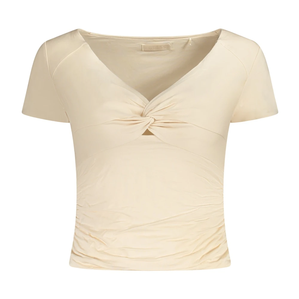 Guess Women's Beige Sweetheart Crop Top