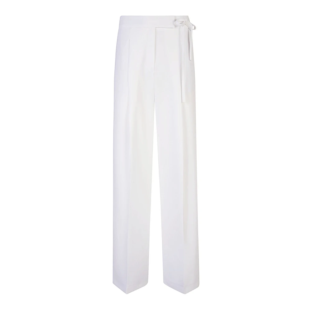 Eleventy Hoge taille broek met plooien White Dames