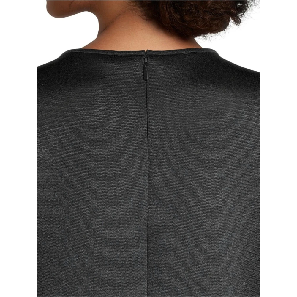Max Mara Zwarte minimalistische jurk met lange mouwen Black Dames