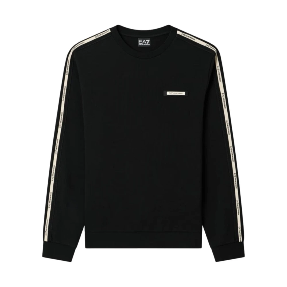 Emporio Armani Ea7 Mannelijk Zwart Hoodies & Sweatvesten Heren, 2XL, Katoen, Sweatshirts