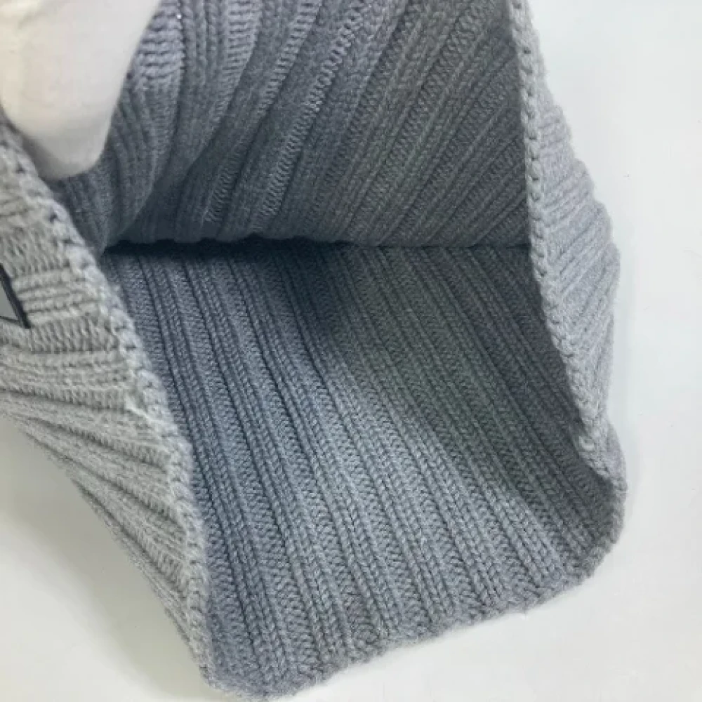 Dior Vintage Pre-owned Wool scarves Gray Dames