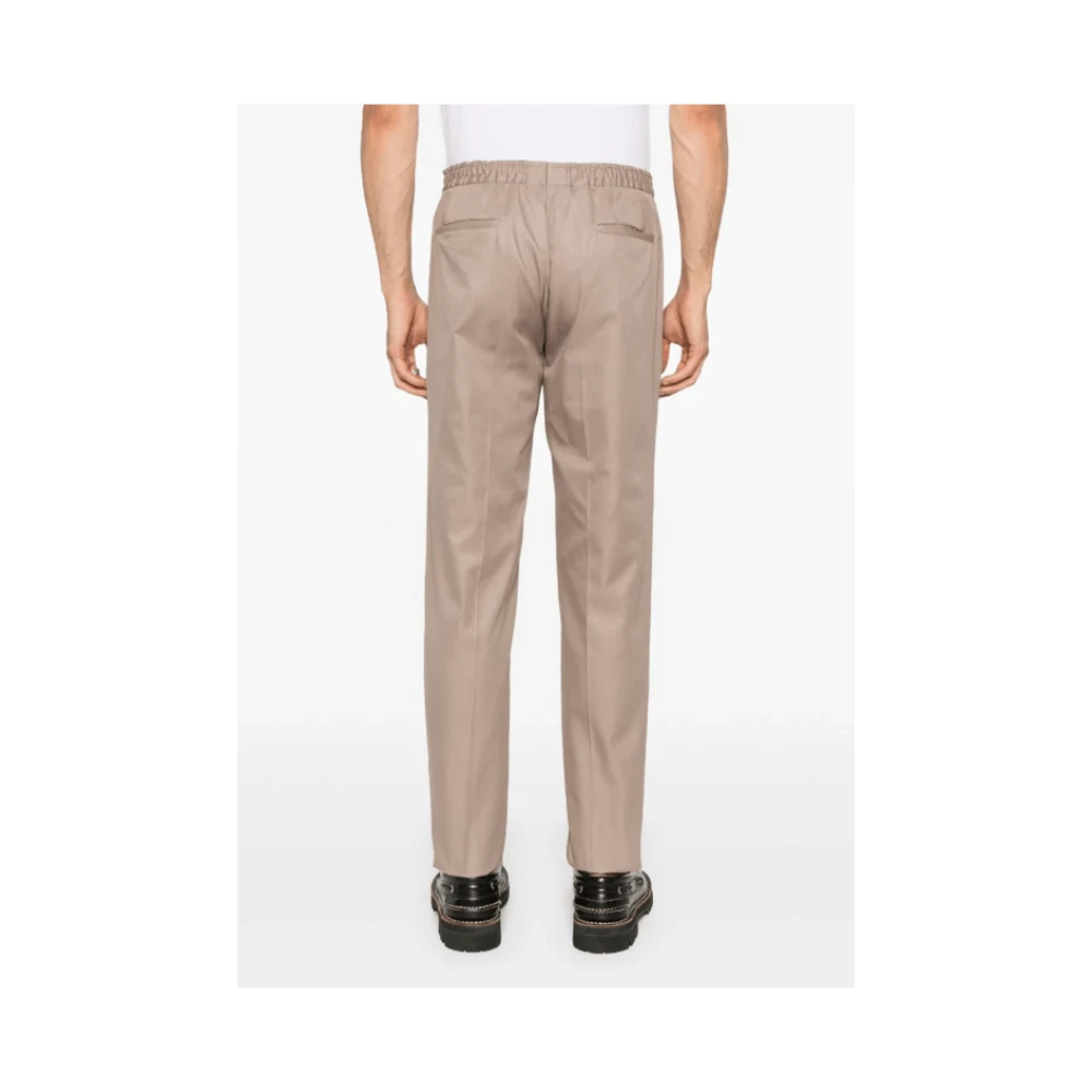 Kiton Lichtbruine Tapered Broek Brown Heren