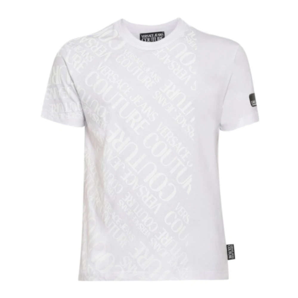 Versace Jeans Couture Herr Vit Logotyp T-shirt White, Herr