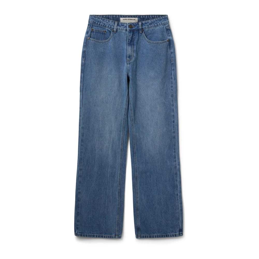 Sofie Schnoor Blue Classic Denim Jeans - Female - Straight Fit Jeans - M - Jeans