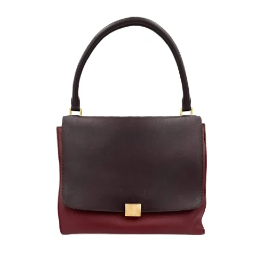 Celine Vintage Pre-owned Leather celine-bags Red Dames