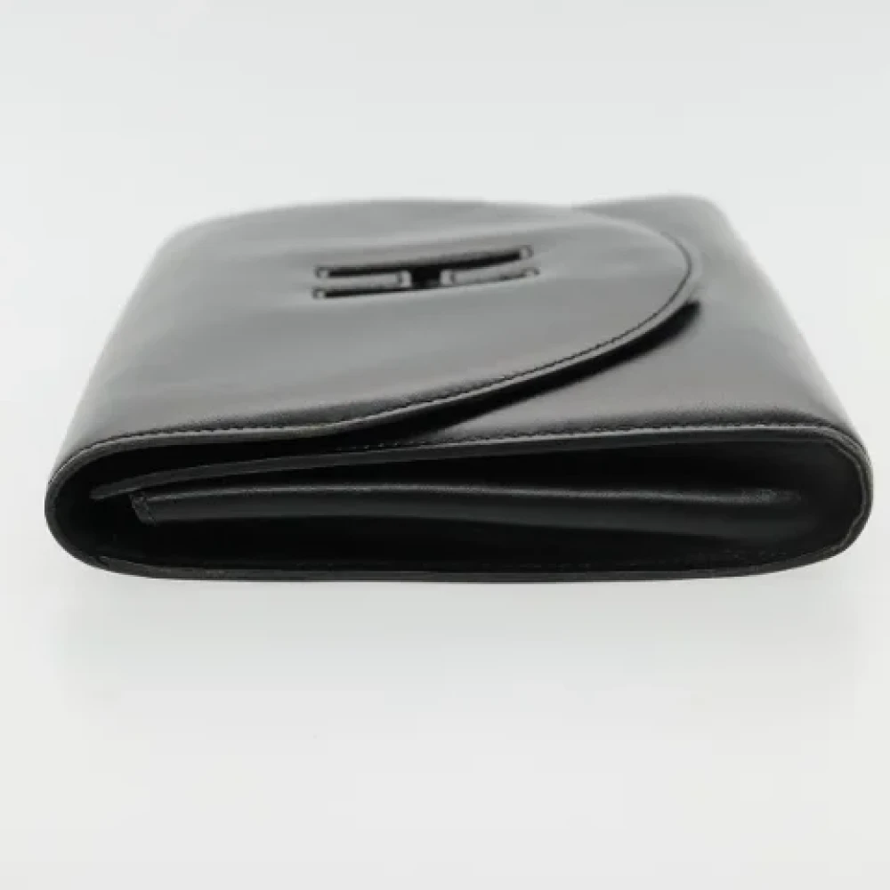 Hermès Vintage Pre-owned Leather clutches Black Dames