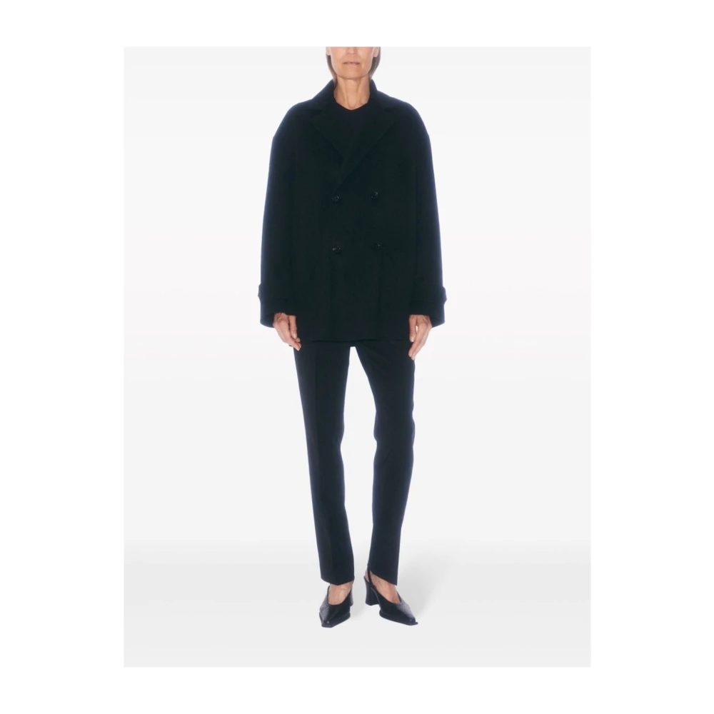 Filippa K Zwarte dubbelrijige merino-kasjmierjas Black Dames