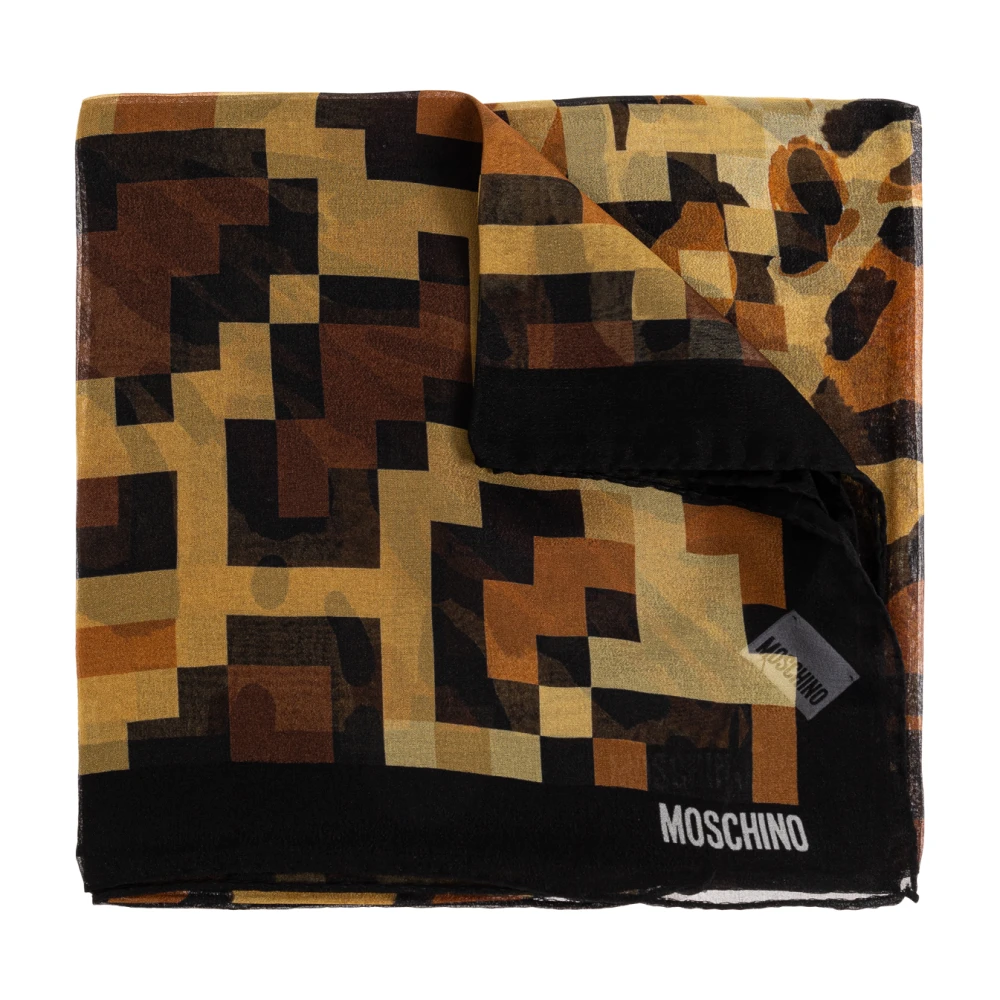 Moschino Unisex Marrón - Silk Scarf - Accessories - One Size