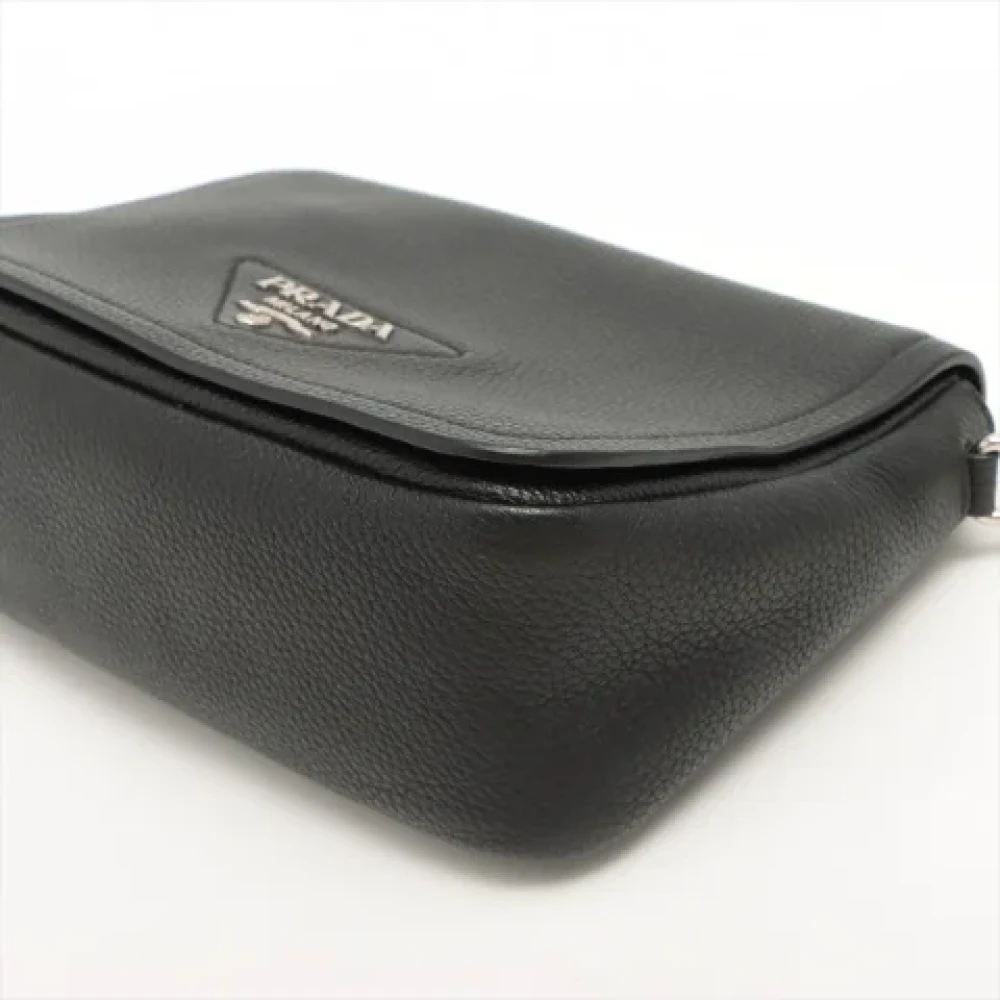 Prada Vintage Pre-owned Leather handbags Black Dames