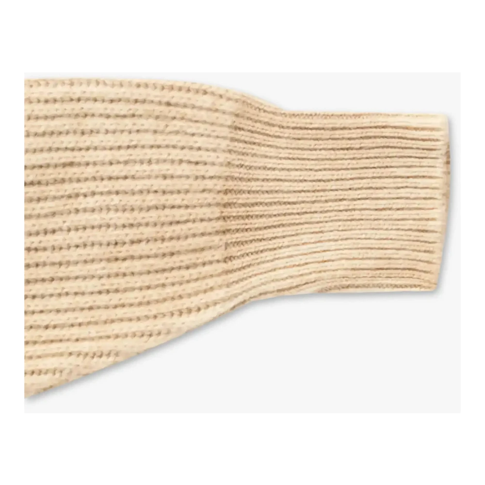 Avant Toi Luxe Oversized Geribbelde Coltrui Beige Dames