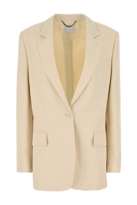 Ivory Viskos Blend Blazer