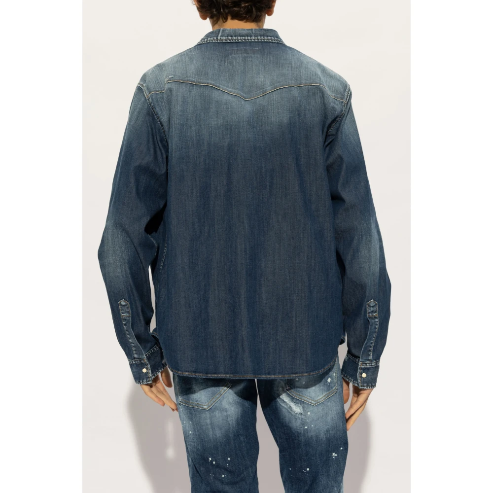 Dsquared2 Denim overhemd Blue Heren