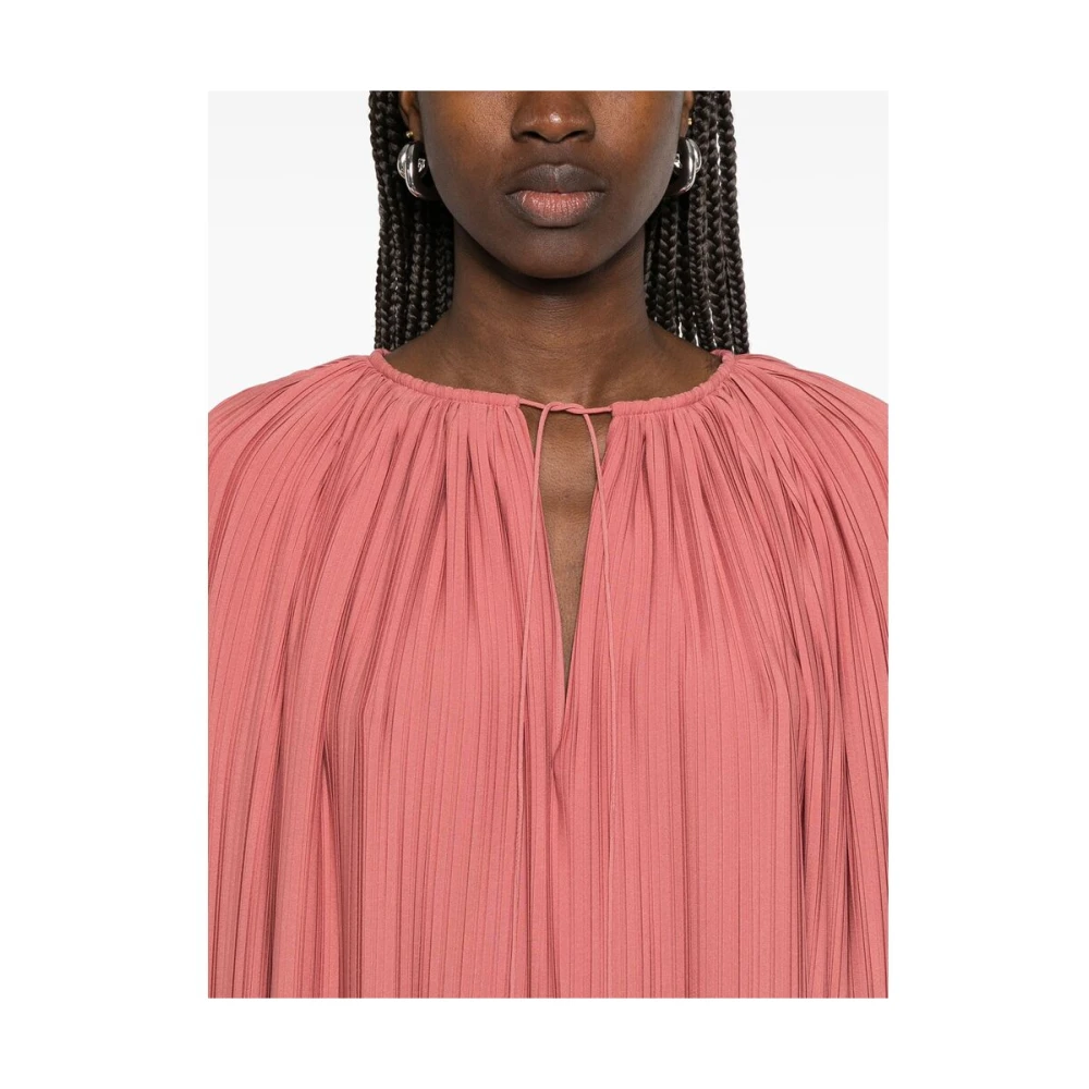 Lanvin Perzikroze Gerimpelde Jurk Pink Dames