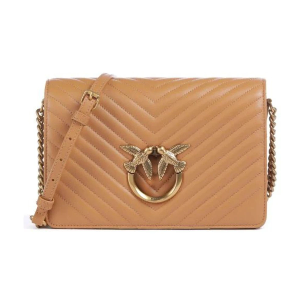 Pinko Women's Brown Love Classic Shoulder Bag