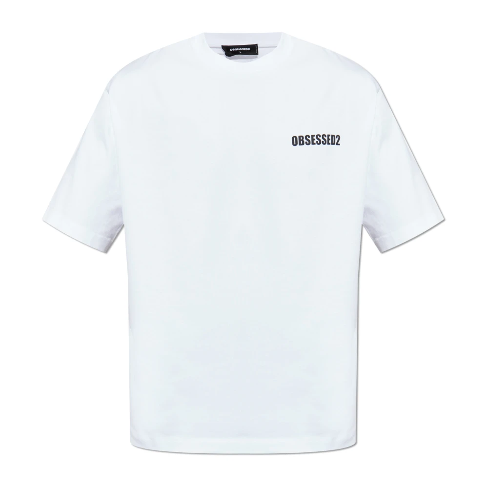 Dsquared2 Men's White T-Shirts, S, Cotton T-Shirt