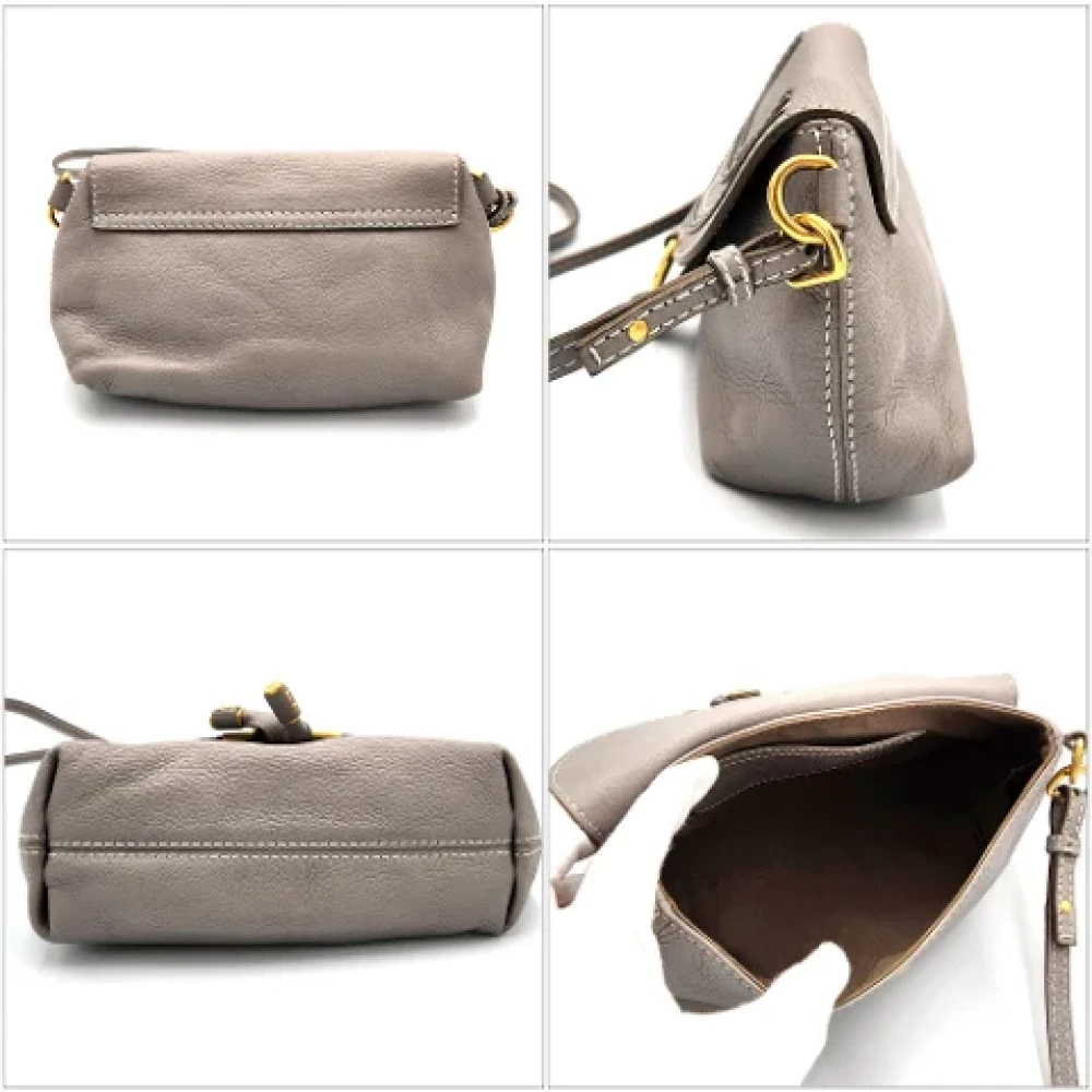 Chloé Pre-owned Leather shoulder-bags Gray Dames
