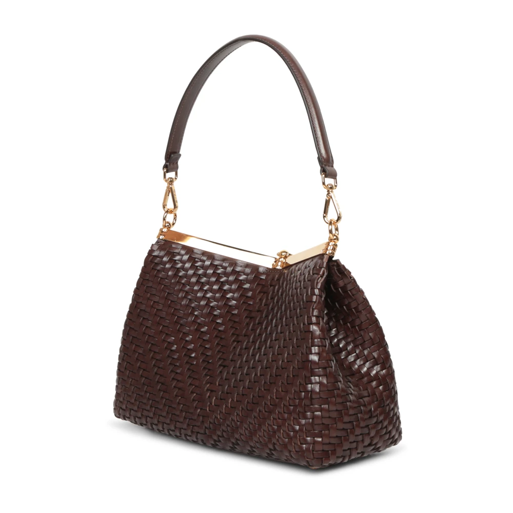 ETRO Gouden Leren Handvat Handtas Brown Dames