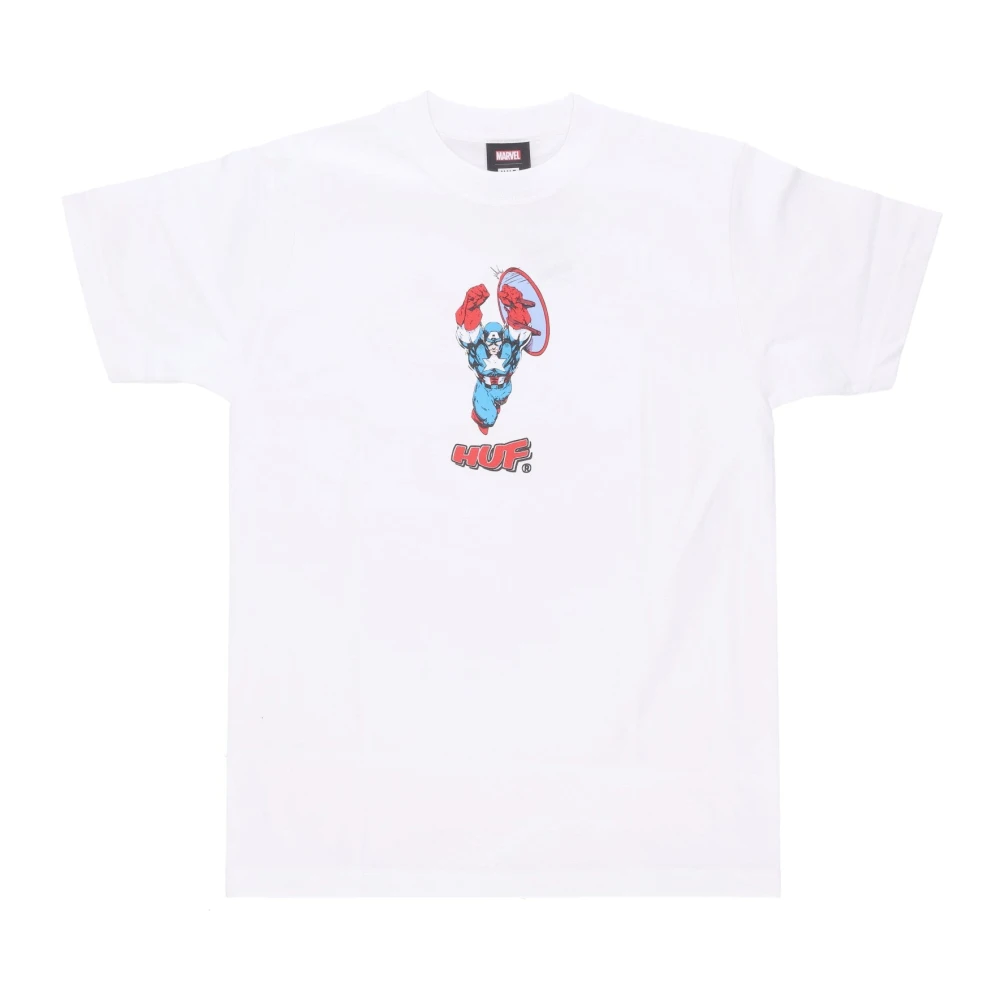 HUF Avengers Witte Tee Korte Mouw T-shirt White Heren
