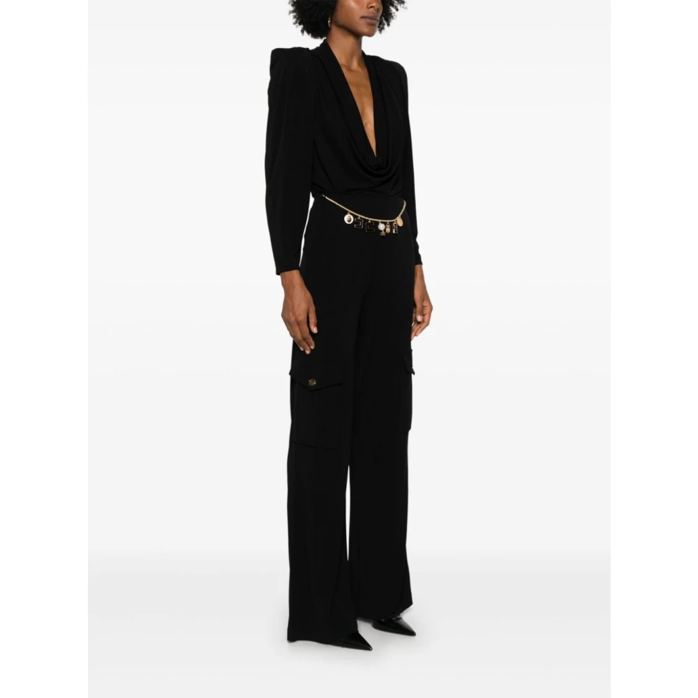 Elisabetta Franchi Nero Broek Aw24 Damesmode Black Dames
