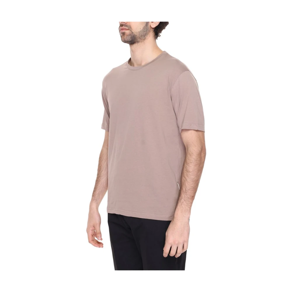 Gianni Lupo Heren Katoenen T-shirt Lente Zomer Collectie Gray Heren