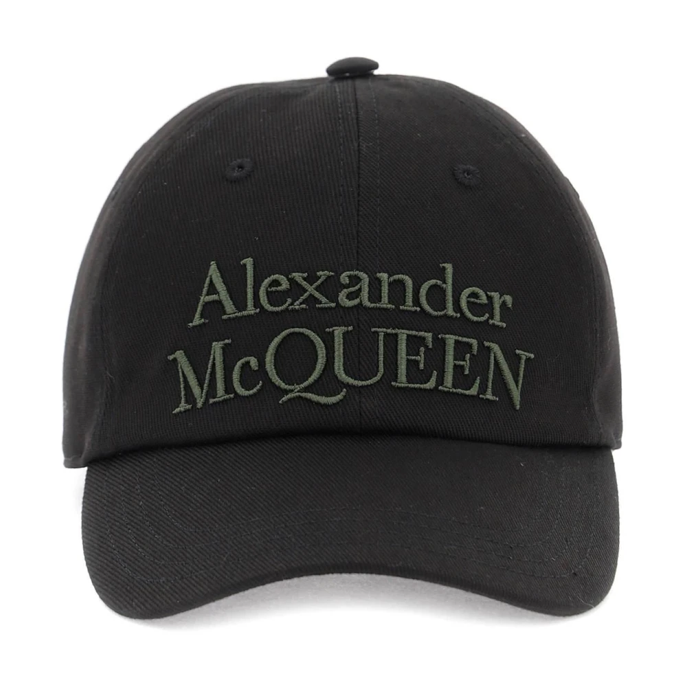 Alexander mcqueen Baseball Cap met Geborduurd Logo Black Heren