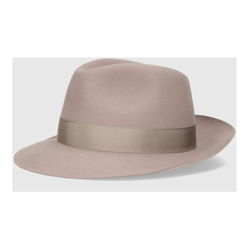 Borsalino Tijdloze Medium Rand Hoed Brown Dames