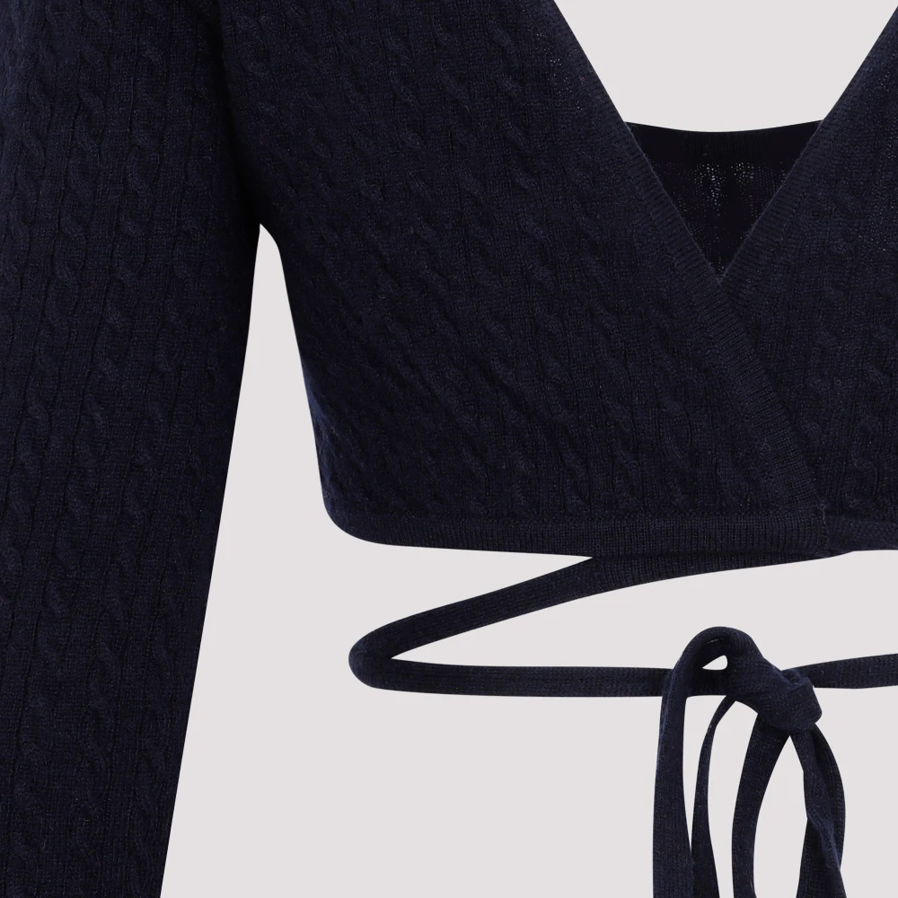 Patou Zwarte Wrap Gebreide Top Black Dames