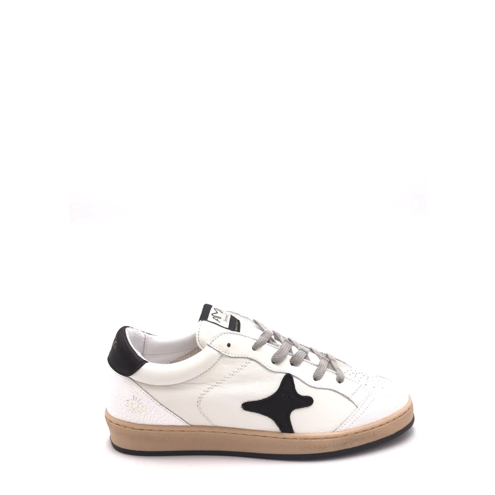 Ama Brand Retro Sun Leren Sneakers Heren Schoenen Wit